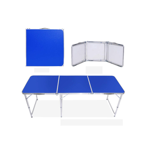 6ft Campingtafel Draagbaar, 180Cm Opklapbare Tafel Aluminium Lichtgewicht, Draagbare Picknicktafel Met Stoelen Perfect Voor Strandreizen