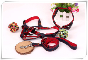 La mejor compra amzaon Venta caliente Jean <span class=keywords><strong>Dog</strong></span> <span class=keywords><strong>leash</strong></span> collar arnés traje de tres piezas del arnés del perro - Product Image 4
