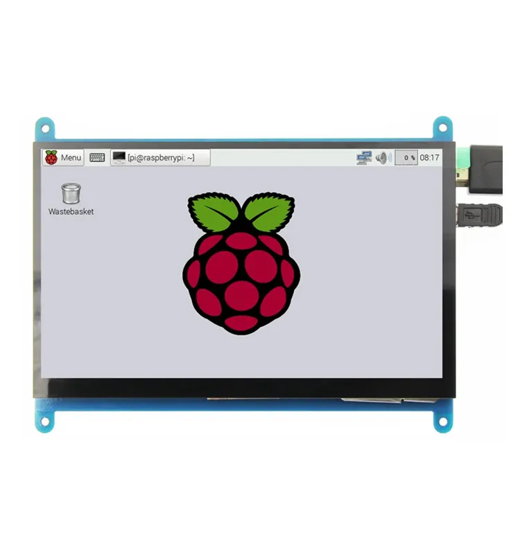 Antarmuka HD 5 Inci dengan Layar Sentuh Kapasitif, Layar LCD 800X480 untuk Raspberry Pi 3