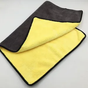 Factory Supplier 600 gsm double sized coral fleece car washing/cleaning microfiber towel