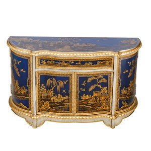 Art-Dynasty Antique Chinese Brass <strong>Sideboard</strong> for Bedroom Living Room &amp; Hotel Use-Dark <strong>Blue</strong> Customizable Dining Room Furniture - Product Image 2