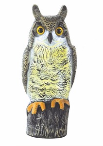 Săn bắn ngoài trời decoy Pest Repellent thực tế Bird Scarer nhựa Bird Owl decoy với xoay đầu - Product Image 3