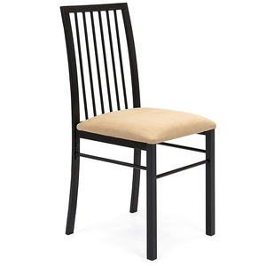 Round Marble Top <strong>Dining</strong> Table <strong>Set</strong> for Restaurant Furniture, 4 Padded Chairs with Black Metal Frame for Cafe and Bistro - Product Image 4