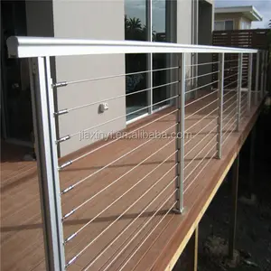 Özelleştirilmiş tasarım paslanmaz çelik kablo korkuluk/tel halat korkuluk balkon için