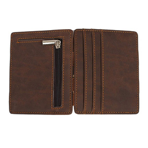 Mini Coffre-Fort De Voyage Magique En Cuir Pince À Billets <span class=keywords><strong>Portefeuille</strong></span> DE Blocage RFID Pour Hommes - Product Image 1