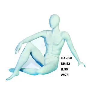 Fiberglass full body male sitting mannequin for sale