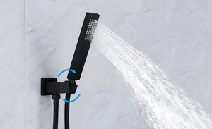 Brass Matte Black <strong>Shower</strong> Set Rain Thermostatic <strong>Shower</strong> <strong>System</strong> for Home Hotel - Product Image 5