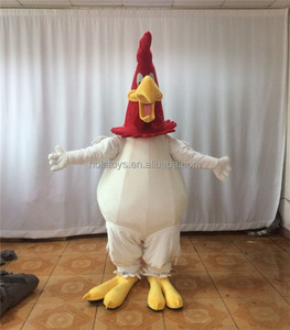 Hola bianco di pollo foghorn leghorn costumi della mascotte/costume della mascotte di pollo - Product Image 1