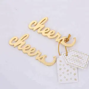 Wedding Favors Cheers Gold Bottle Opener