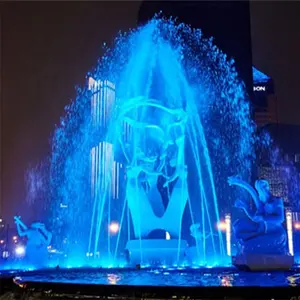 Programmabile Piccola Danza Fontana di Acqua con RGB DMX512 Subacquea HA CONDOTTO LA Luce e la Musica di Controllo Sistema di Parco Decorazione del Giardino