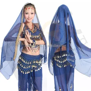 OEM gran danza India velo danza del vientre velo cabeza bufanda boina bufanda full indian veil colores