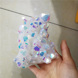 Bán Buôn Pha Lê Mạ Điện Trắng <span class=keywords><strong>Aura</strong></span> Thạch Anh Cầu Vồng Pha Lê Cụm Cho Trang Trí Nội Thất - Product Image 2