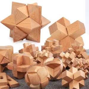 3D Gehirn Teaser Holz Puzzle Erwachsenen Puzzle Spiele, Holz Iq Puzzle Spielzeug Denkaufgabe Spiele