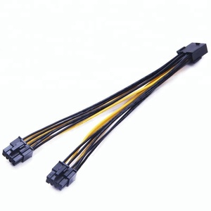 20CM PC güç kaynağı GPU Pcie 8 Pin çift çift 8 Pin (6 + 2) Splitter kablo - Product Image 2