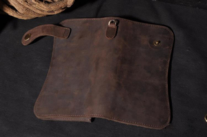 Retro <strong>UK</strong> New Design <strong>Men</strong> RFID Chain Crazy Horse Biker Phone Zipper Bag Genuine <strong>Leather</strong> Travel Long <strong>Wallet</strong> - Product Image 3