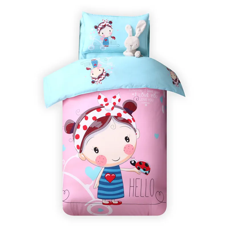 Linge de lit pour enfants, ensembles de literie en coton et en chine, Design personnalisable, pour filles
