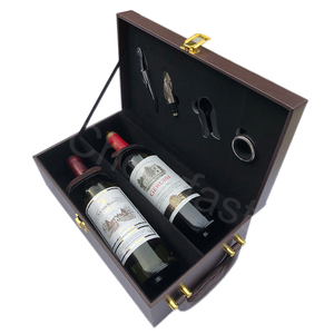 Die exquisite Luxus-Wein kiste aus PU-Leder mit luxuriösem Zubehör und doppelter Wein kiste mit Zubehör - Product Image 2