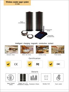 BYHUBYENG Gọi Điện Thoại Không Dây Khách Coaster Pager Khách Sạn Hàng Đợi Hệ Thống Quản Lý Nhà Hàng Đặt Hàng Phân Trang - Product Image 4