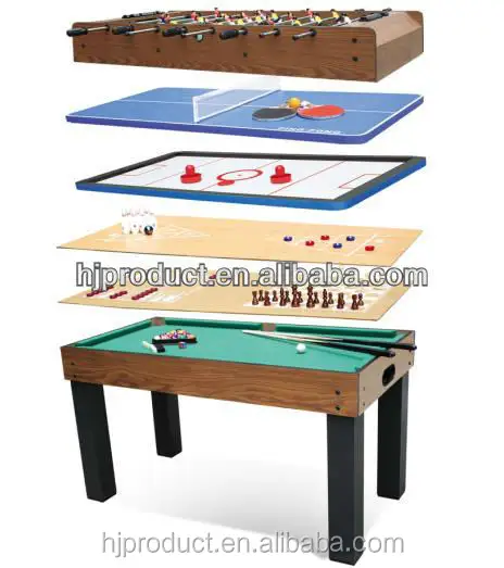 Werks förderung 12 in 1 Multi-Spieltisch. Billardtisch, Shuffle Board, Bowling, Poker karte, Schach usw