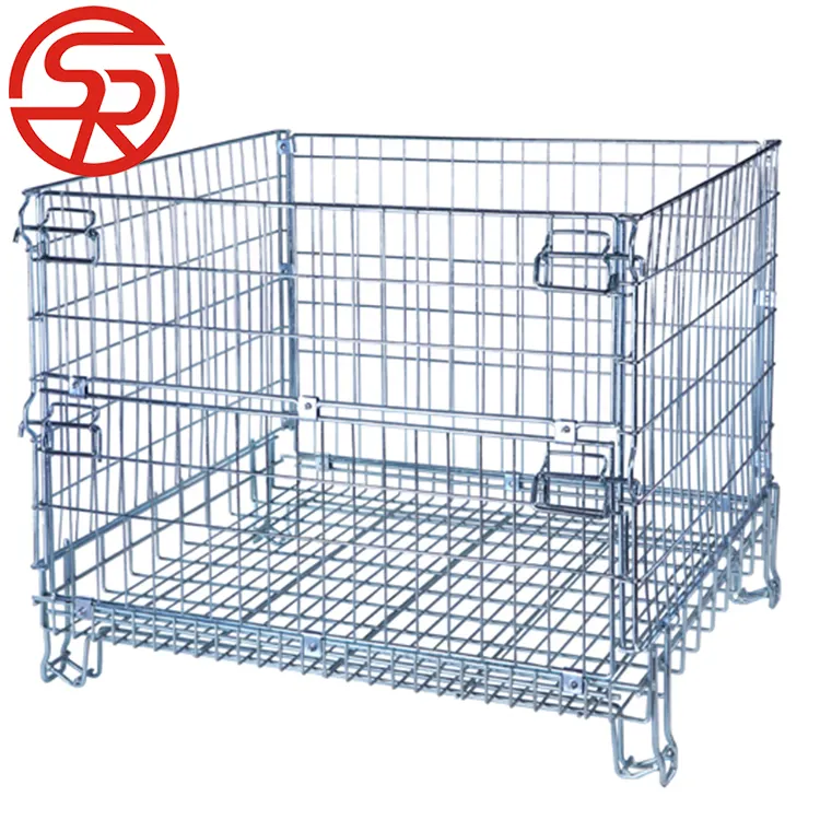 Steel Container Stacking Pet Preform Pallet Portable Large Wire Warehouse Metal Cage For Storage