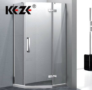 Cabine de <span class=keywords><strong>douche</strong></span> d'angle en verre trempé de taille personnalisée de style italien avec charnière de plateau rectangulaire de cadre ouverte <span class=keywords><strong>pour</strong></span> salle de bain intérieure - Product Image 4