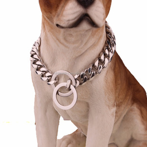 Rvs Cubaanse Choke Halsband 15mm Breed Zware 12-36 "18 inch - Product Image 5