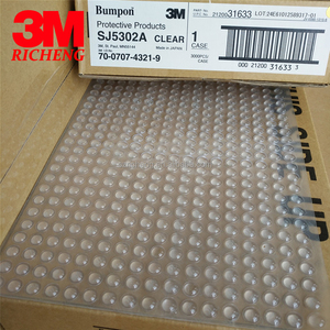 3 Bumpon 3M सुरक्षात्मक उत्पादों SJ5302 स्पष्ट R25 चिपकने वाला टेप के साथ, उच्च स्किड-प्रतिरोध स्पष्ट पैड चटाई 2.2MM * 7.9MM 3000 मामले के अनुसार