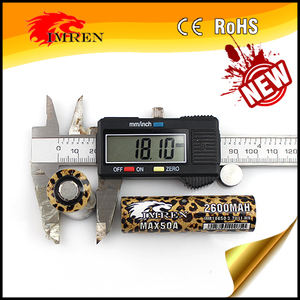 Nueva llegada 18650 imren batería de litio 2600 mAh 50A <span class=keywords><strong>3</strong></span>.7 V en stock suficiente - Product Image 1