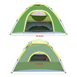 Benutzerdefinierte camping zelt mit wasserdicht 3-4 Personen Automatische Instant Pop Up Zelt camping luft zelt