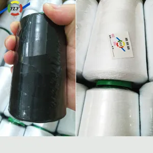 Pemasok Cina Stok Katun Banyak Bahan Baku Poliester Benang Jahit Murah 40/2 20/3