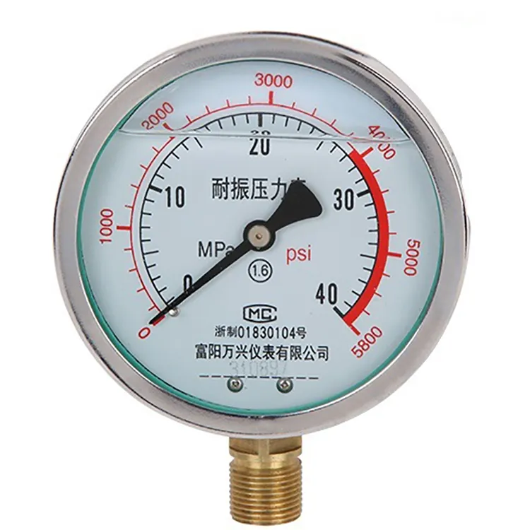 Manômetro de medição de pressão, manômetro de medição de pressão miniatura de vidro de segurança