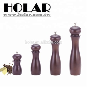 เครื่องบดเกลือและพริกไทยแบบมือหมุน สีน้ำตาล สไตล์คลาสสิก ผลิตในไต้หวัน [โฮลาร์] - Product Image 2