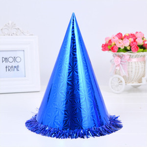 Oempromo-encaje láser de Navidad/flecos, cono de fiesta, sombrero de papel de aluminio para cumpleaños, 24cm - Product Image 4