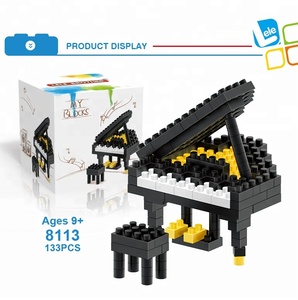 अनुकूलित डायमंड ब्लाकों संगीत साधन Nanoblocks पियानो गिटार ड्रम सेट इमारत ब्लॉकों - Product Image 2