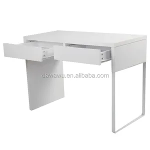 Office Study Table Writing Desk Workstation with 2 Drawers stainless steel computer table