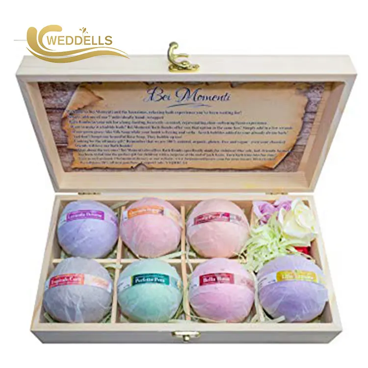 Factor price organic bath spa gift set bath bombs fizzy wholesale