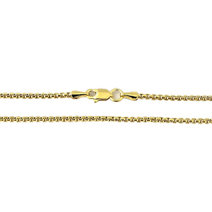 Mode hiphop 18 k or plaqué boîte chaîne collier pour hommes - Product Image 2