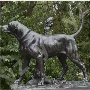 Grande porta frontal para jardim, animal de cobre bronze de bronze de vida decorativo tamanho de leão escultura BASN-I002A