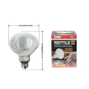 reptile lamp, 125W R115 coated self-ballasted lamp mercury vapor bulb for bearded dragon