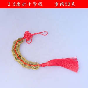 中国风水链青铜钱币魅力中国铜幸运钱币链 - Product Image 2