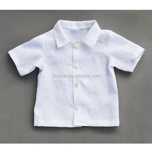 Chemises en <span class=keywords><strong>lin</strong></span> de haute qualité pour garçons en bas âge, style boutique, manches courtes, col en V - Collection Printemps-Été Normcore/Minimaliste - Product Image 6
