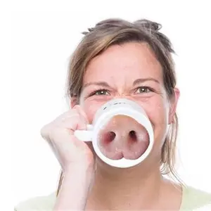 昇華サーモオフィスティーカップ用のカスタムパーソナライズされた面白い豚犬の鼻セラミックコーヒーティーマグ
