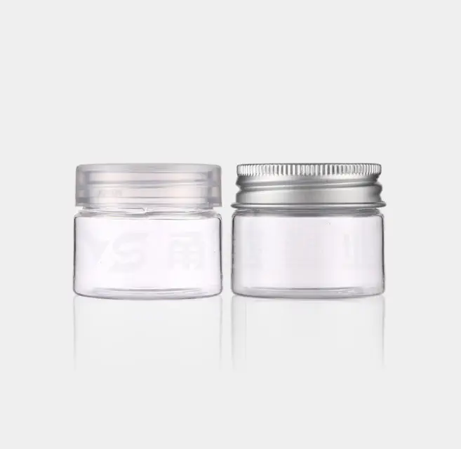 high grade clear PET cosmetic small cream jar 20g