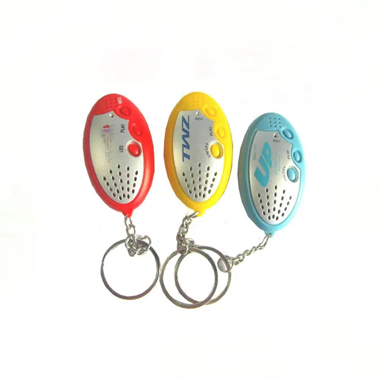 Custom Plastic Sound Promotional Gift Keychain With Mini Voice Recordable Sound
