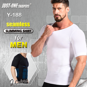 전문 제조 업체 도매 탄성 통기성 <span class=keywords><strong>Shapewear</strong></span> 슬림 맞는 T 셔츠 남성 - Product Image 1