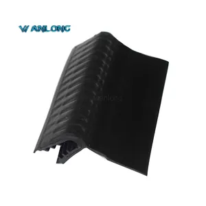EPDM co-extruded flap seal with soft rubber edge trim and sponge rubber flap