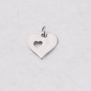 13*16mm Full Polished <strong>Small</strong> DIY Stainless Steel Jewelry Findings Love <strong>Heart</strong> <strong>Pendant</strong> With Jump Ring