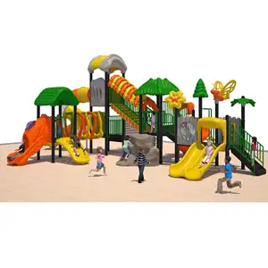 LLDPE rubber coating Outdoor Playground with slide for children