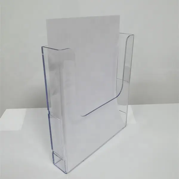 Di plastica A4 Opuscolo Titolare Acrilico Parete Brochure Holder