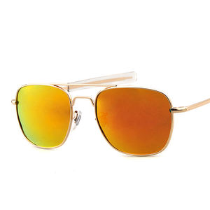 Óculos de sol quadrados polarizados masculinos, óculos de sol lente de vidro polarizado e manual, colorido, venda no atacado italiano, 2017 - Product Image 5